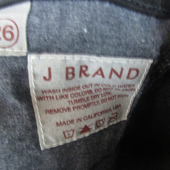 J.Brand size 26 Waist Black Denim Slim Fit Jeans - Picture 8 of 8